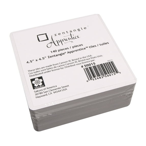 Sakura Canson XL Bristol Zentangle Refill Tile, 4-1/2 x 4-1/2 Inches, White, Pack of 140