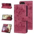 thumbnail image 1 of Sakura Cat Embossing PU Leather Wallet Case for Samsung Galaxy A22 5G,Allytech Drop Protection Magnetic Flip Holder Card Slots Phone Case Cover,Red, 1 of 7