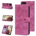 thumbnail image 1 of Sakura Cat Embossing PU Leather Wallet Case for Samsung Galaxy A22 5G,Allytech Drop Protection Magnetic Flip Holder Card Slots Phone Case Cover,Rose, 1 of 8