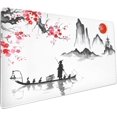 thumbnail image 1 of Sakura Cherry Blossom Gaming Mouse Pad 35.4×15.74 Inch with Stitched Edges Extended Waterproof Desk Pads Non Skid Rubber Base Large Keyboard Mat Computer Gaming Mousepad for Work Office Home, 1 of 6