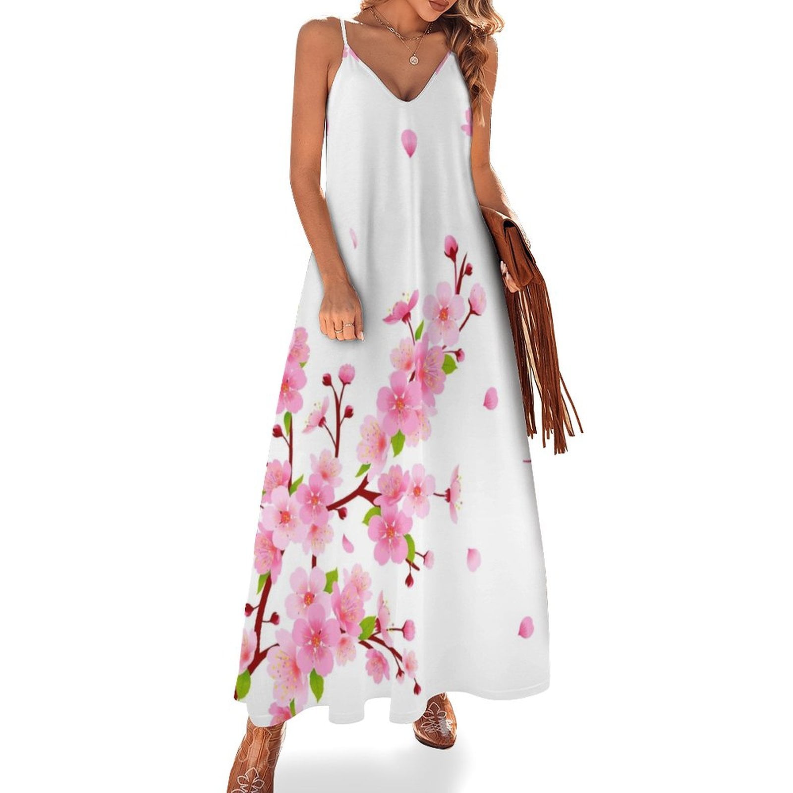 Sakura Cherry Blossom |Japanese Sakura Sleeveless Dress dress for women  women's clothing trend - Walmart.com