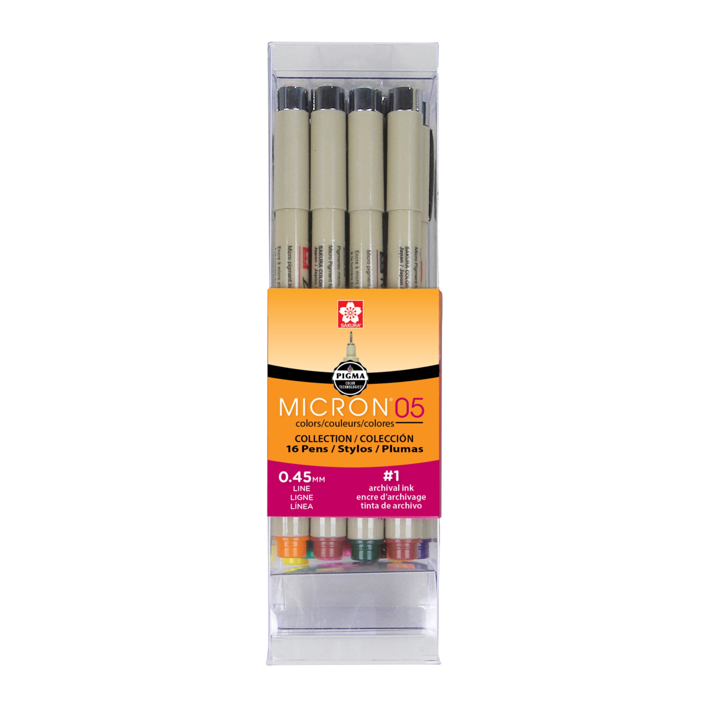 SAKURA Pigma Micron Fineliner Pens - Archival Black and Brown Ink Pens -  Pens for Writing Drawing or Journaling - Black and Brown Colored Ink - 003  and 005 Point Size - 4 Pack Fine Tip