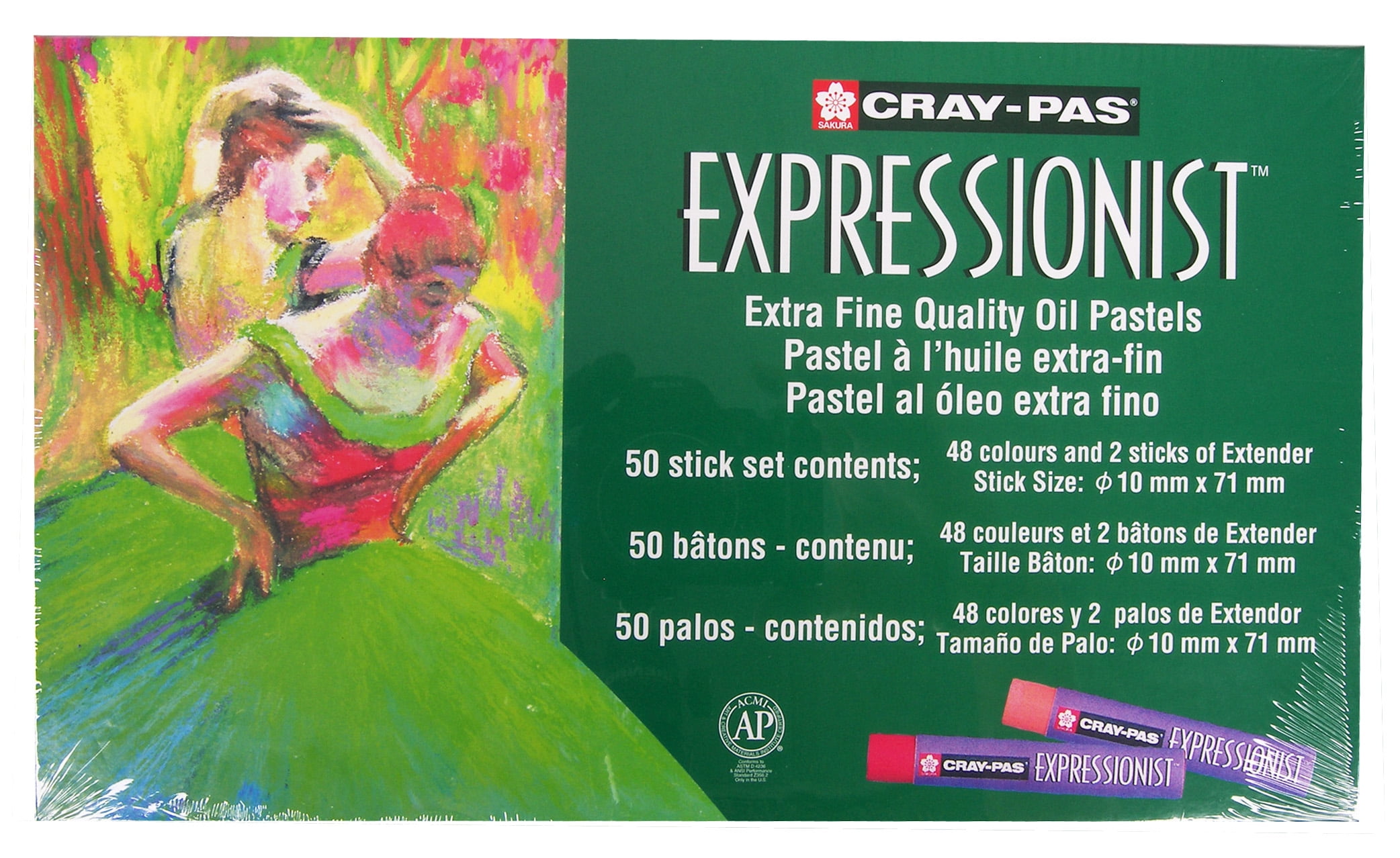 Sakura Cray-Pas Expressionist Extra Fine Oil Pastels, Assorted Colors, Set of 50