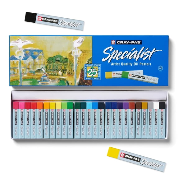 Sakura Cray-Pas Specialist Oil Pastel Set - High Quality Pigments, Wax & Oil - 25 Colors