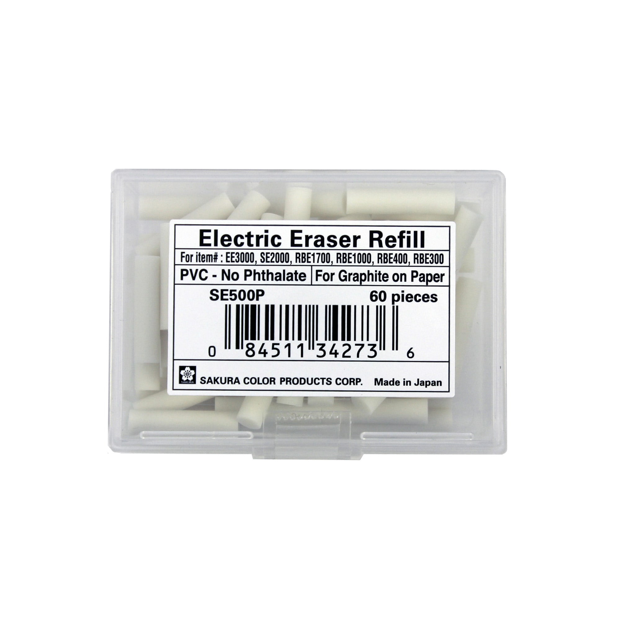 Sumo Grip Electric Eraser Refills - White - 60pk