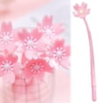 thumbnail image 1 of Sakura Flower Silicone Gel Pen, Creative Gel Ink Rollerball Pen, Cute Pink Flower Gel Ink Pens Writing Pens, 0.38mm Fine Point Black Ink Bendable Floral Pen, Fun Pens Bulk 1Pcs, 1 of 9