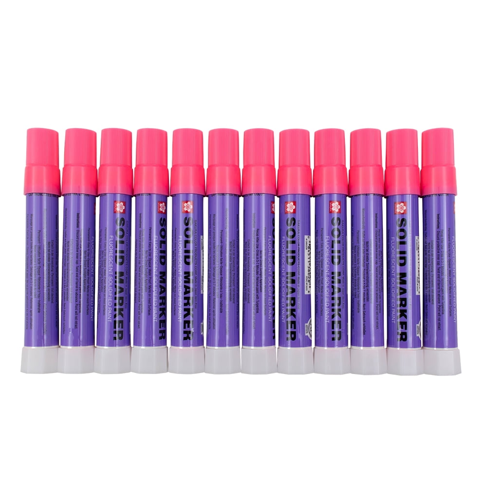 Sakura Fluorescent Pink Solid Paint Markers 12 Piece Set Dozen Auto Art ...