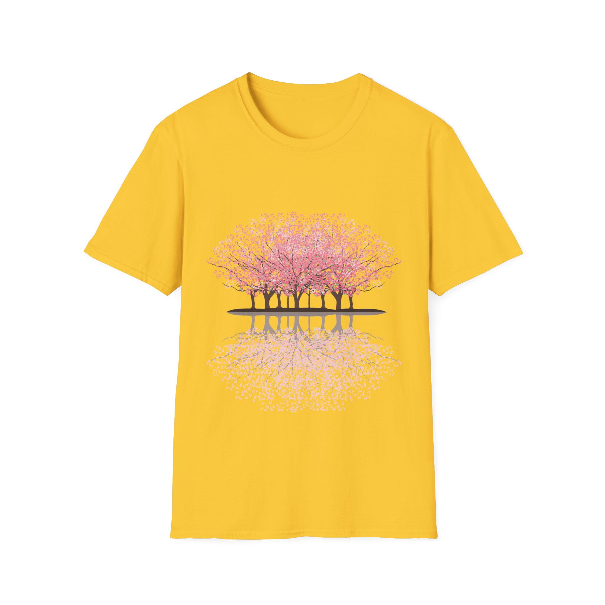 Sakura Forest Men Women Pink Trees Graphic Tees