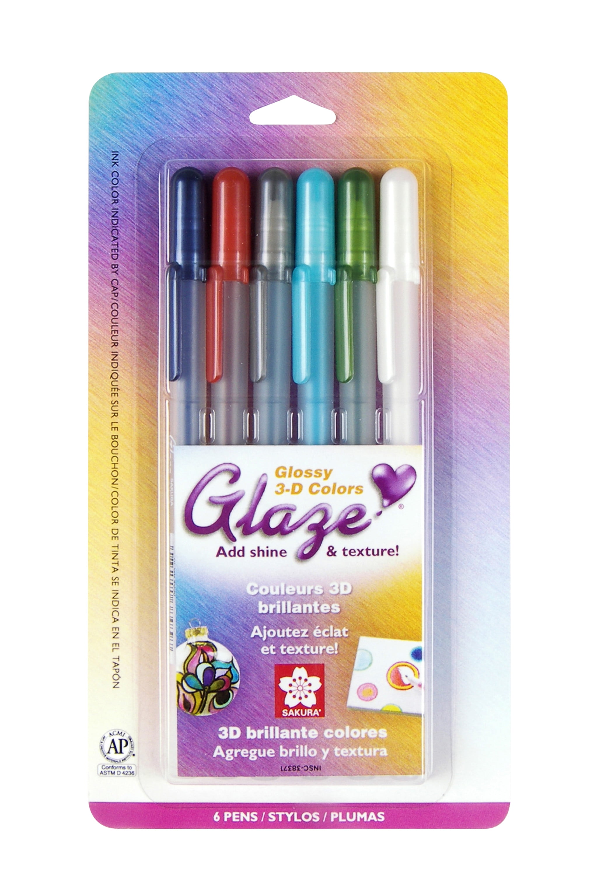 Sakura Gelly Roll Glaze Pen Set, 6-Colors