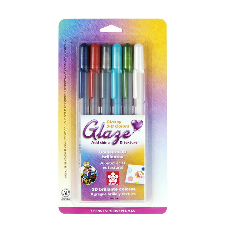 Sakura Gelly Roll Glaze Pen Set, 6-Colors 