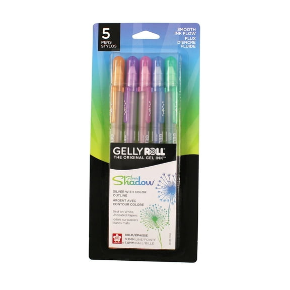 Sakura Gelly Roll Silver Shadow Pen Set, 5-Colors