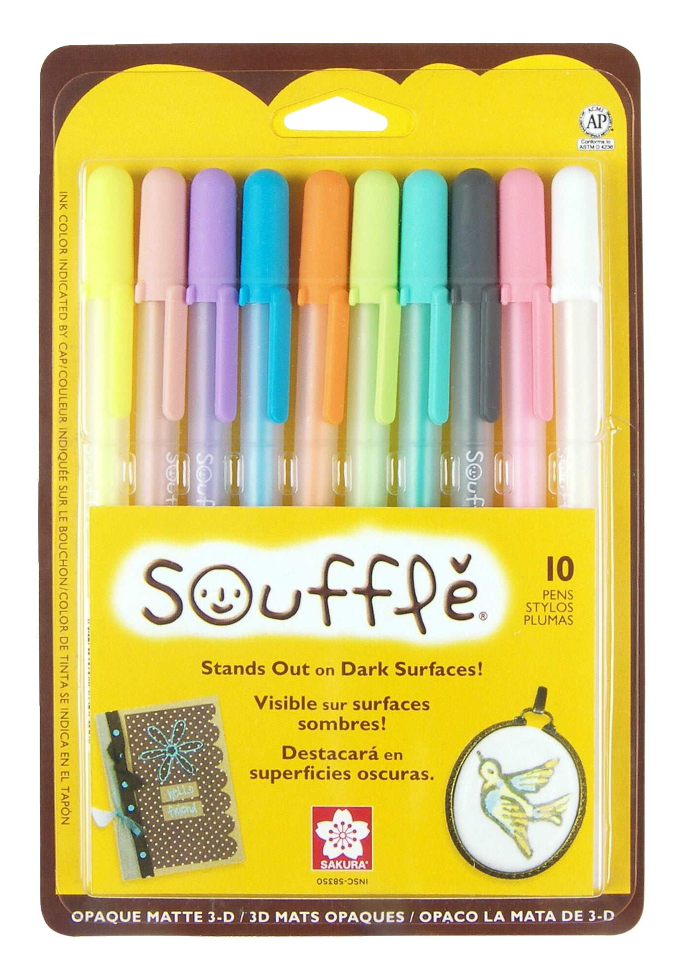 Sakura Gelly Roll Souffle Pen, 1 mm Bold Tip, Assorted Colors
