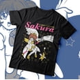 thumbnail image 1 of Sakura Kinomoto & Kero Cerberus T-shirt, Cardcaptor Sakura Manga Anime Shirt,Charcoal color,size L, 1 of 5