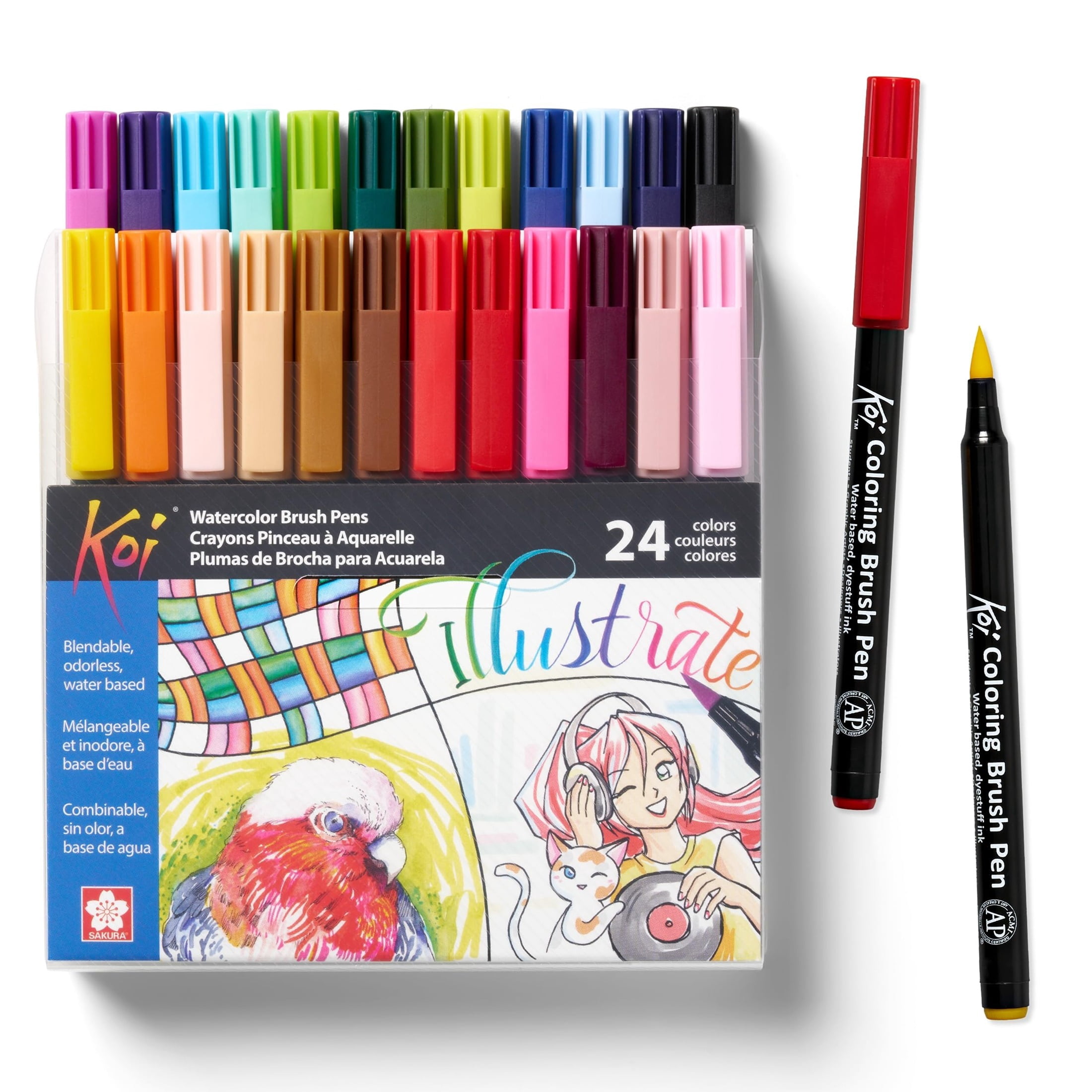 Sakura Koi Coloring Brush Pens Watercolor Brush Pen Set Assorted