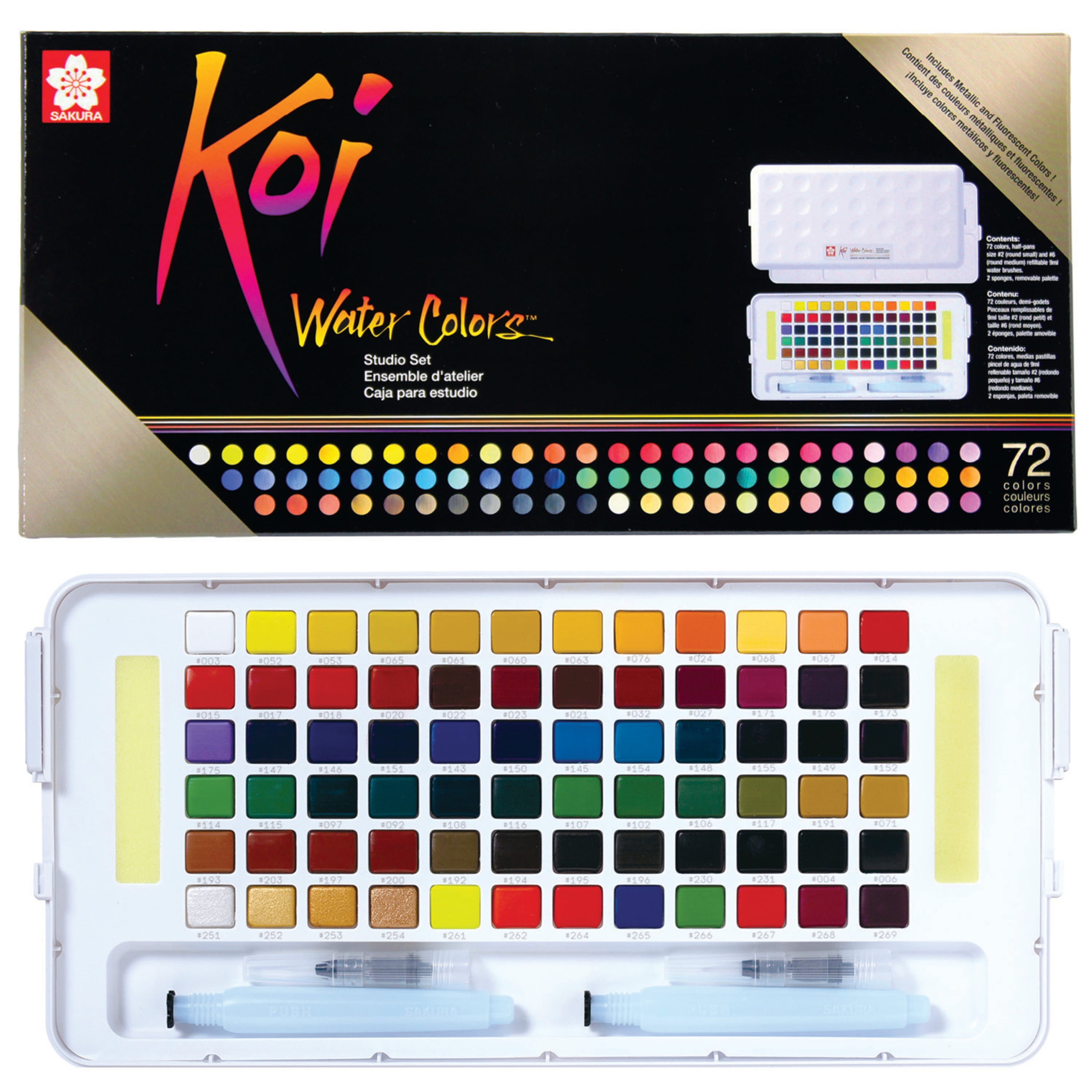 Sakura Koi Watercolors Studio Sketch Box Set, 72-Colors 