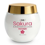 Sakura & Niacinamide Face Moisturizer for Women, Hyaluronic Acid Cream for Gifts, Brightening, Improves Dullness, Deep Nourish, Cherry Blossom Valentine's Day Gifts for Wife, Girlfriend, Mom, 4.59oz
