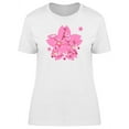 thumbnail image 1 of Sakura Or Cherry Blossom Doodle T-Shirt Women -Image by Shutterstock, Female x-Large, 1 of 2