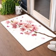 thumbnail image 1 of Sakura Pattern Flannel Doormat, Non-Slip Rubber Backing, Machine Washable, Indoor Outdoor Rug for Bedroom Bathroom Kitchen Porch Entryway Pet Mat, 1 of 10