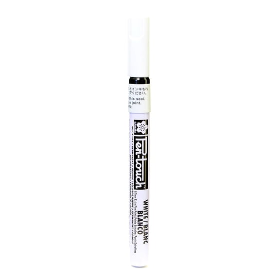 Sakura Pen-Touch Marker 0.7Mm Extra Fine White 4/Pack (61307-Pk4)