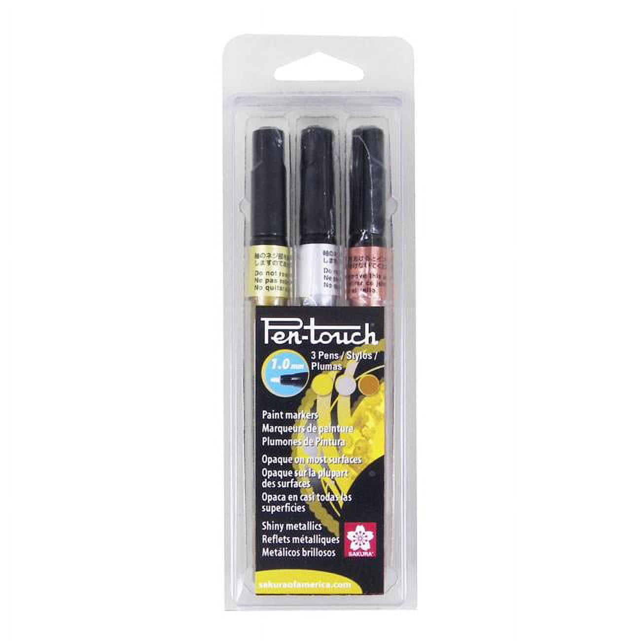 Sakura PenTouch Paint Marker Set Metallic Colors, Medium Tip, Set of