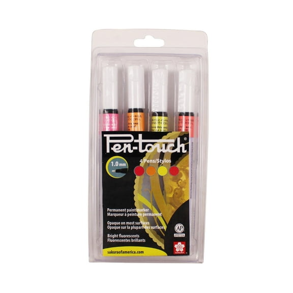 Sakura Pentouch Fluorescent Marker Set, 4-Marker Set - Fine