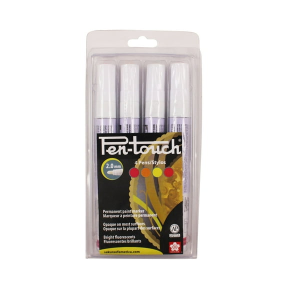 Sakura Pentouch Fluorescent Marker Set, 4-Marker Set - Medium
