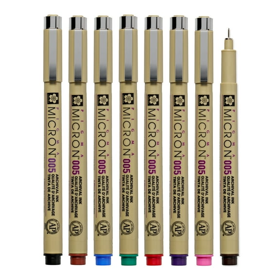 Sakura Pigma Micron 005 8 Color Set Water Based Pigment for Illustration - Holiday Gifts for Artists, Crafters & DIY Gifts Projects