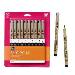 SAKURA Pigma Micron Fineliner Pens - Archival Black Ink Pens for Writing & Illustration - Holiday Gifts for Artists, Crafters & DIY Gifts Projects - Assorted Point Sizes - 10 Pack