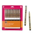 thumbnail image 1 of Sakura Pigma Micron Fine Pens Set, Fine, Assorted Sizes, Black Ink, 10 Count, 1 of 5