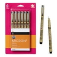 thumbnail image 1 of Sakura Pigma Micron Fineliner Pens, Archival Black, 02 Tip Size 6 Pk, 1 of 6