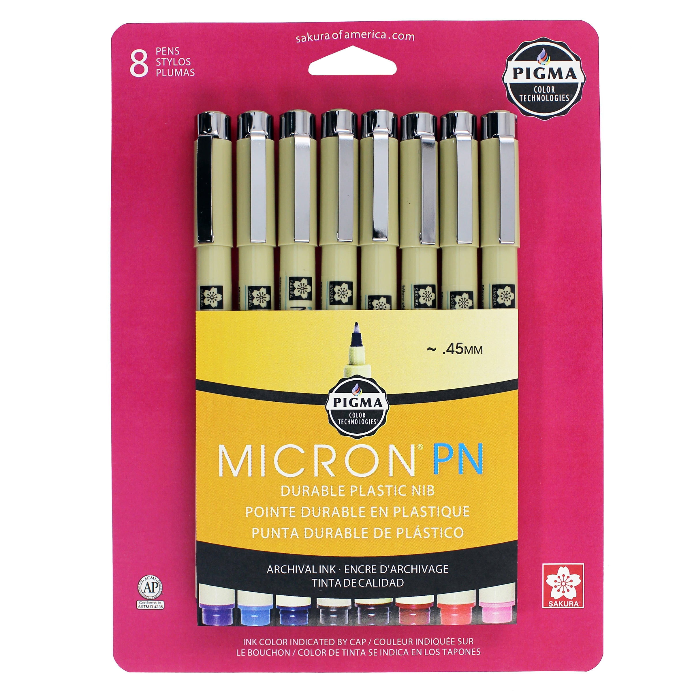 Sakura Pigma Micron PN Line Drawing 8 Color Pens Set Bible Journaling Study  Kit for sale online
