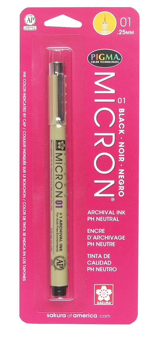 Sakura Pigma Micron fineliner pens 003 Black Ink Pack of 3 (JP