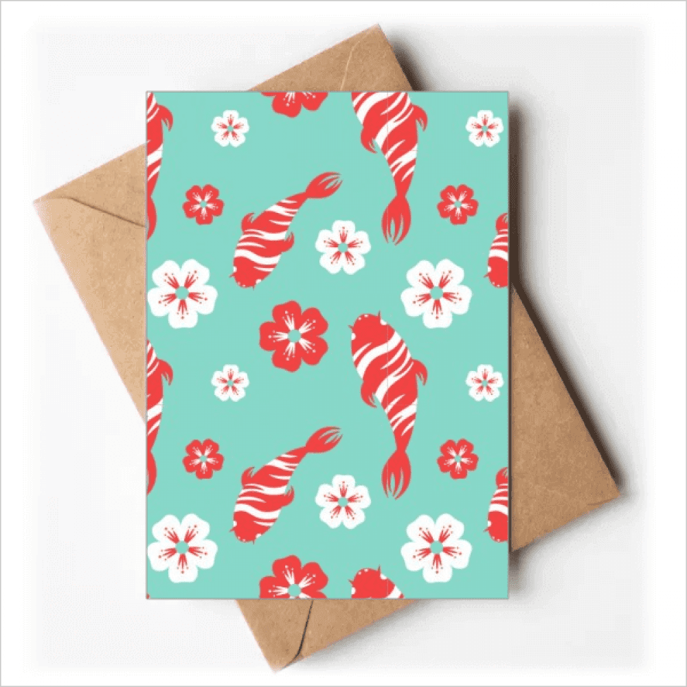 Sakura Repeat Japan Pattern Greeting Cards You are Invited Invitations