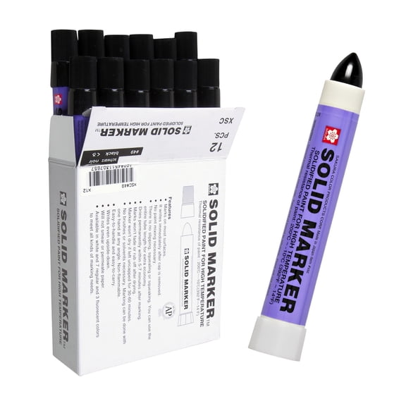 Sakura Solid Paint Markers - Permanent Marker Paint Pens - Window, Wood, & Glass Marker - Black Paint - 12 Pack