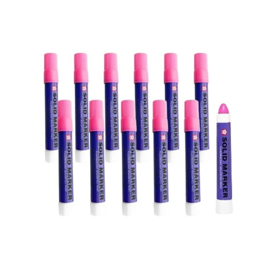 Sakura Solid Paint Markers - Permanent Marker Paint Pens - Window, Wood, & Glass Marker - Fluorescent Pink Paint - 12 Pack