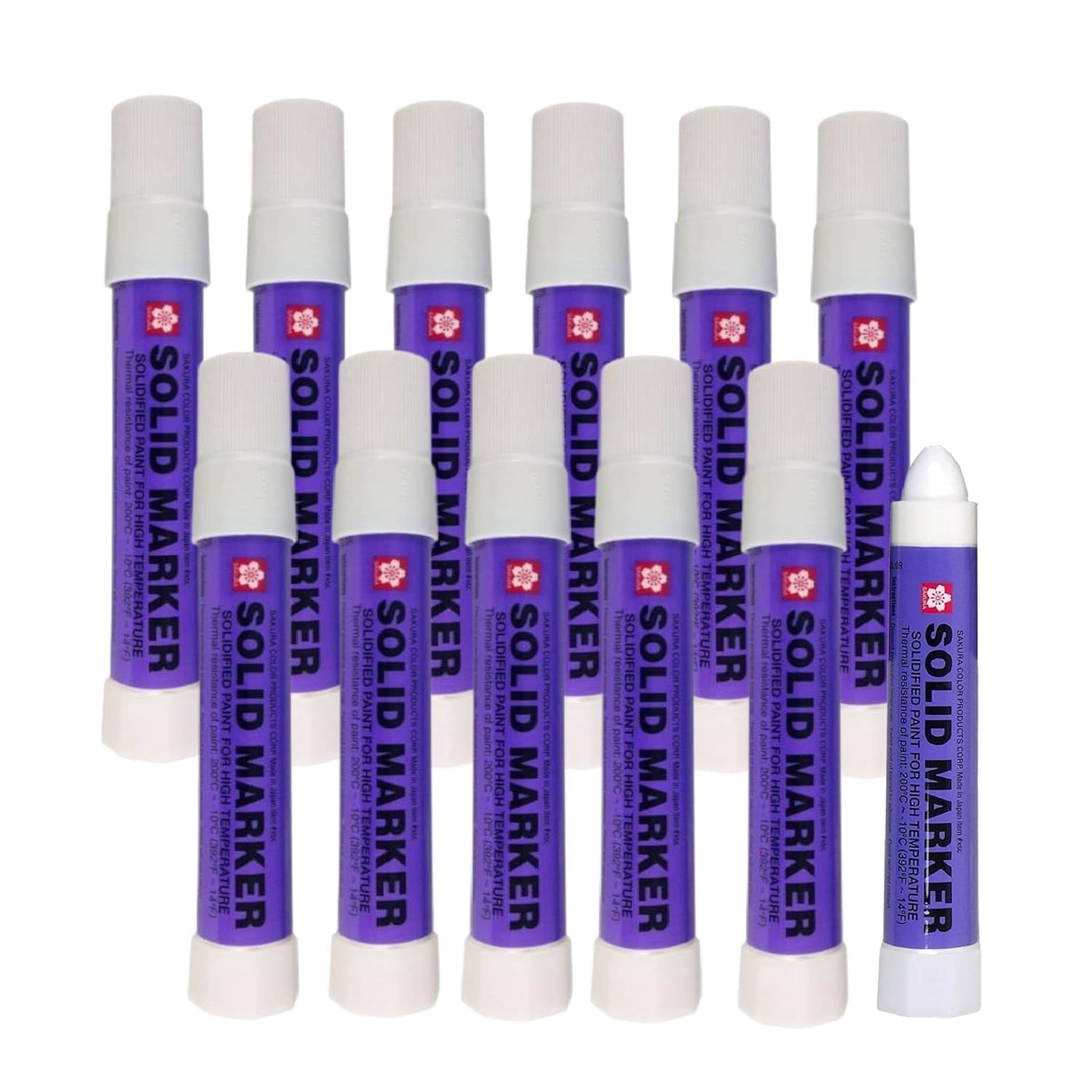 Sakura Solid Paint Markers - Permanent Marker Paint Pens - Window, Wood, & Glass Marker - White Paint - 12 Pack