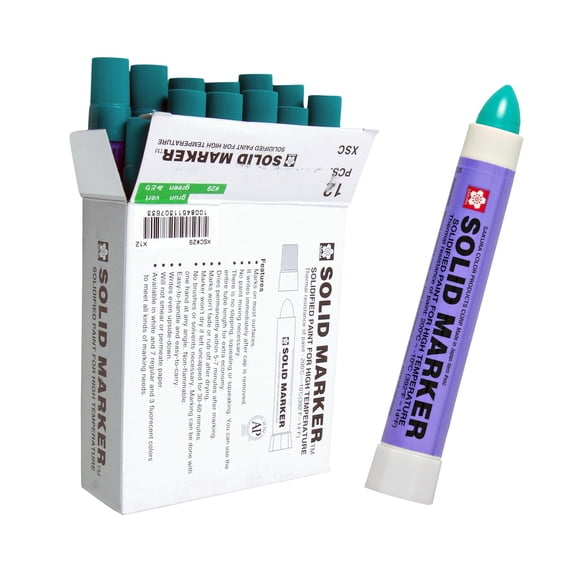 Sakura Solid Paint Markers - Permanent Marker Paint Pens - Window, Wood, & Glass Marker - Green Paint - 12 Pack