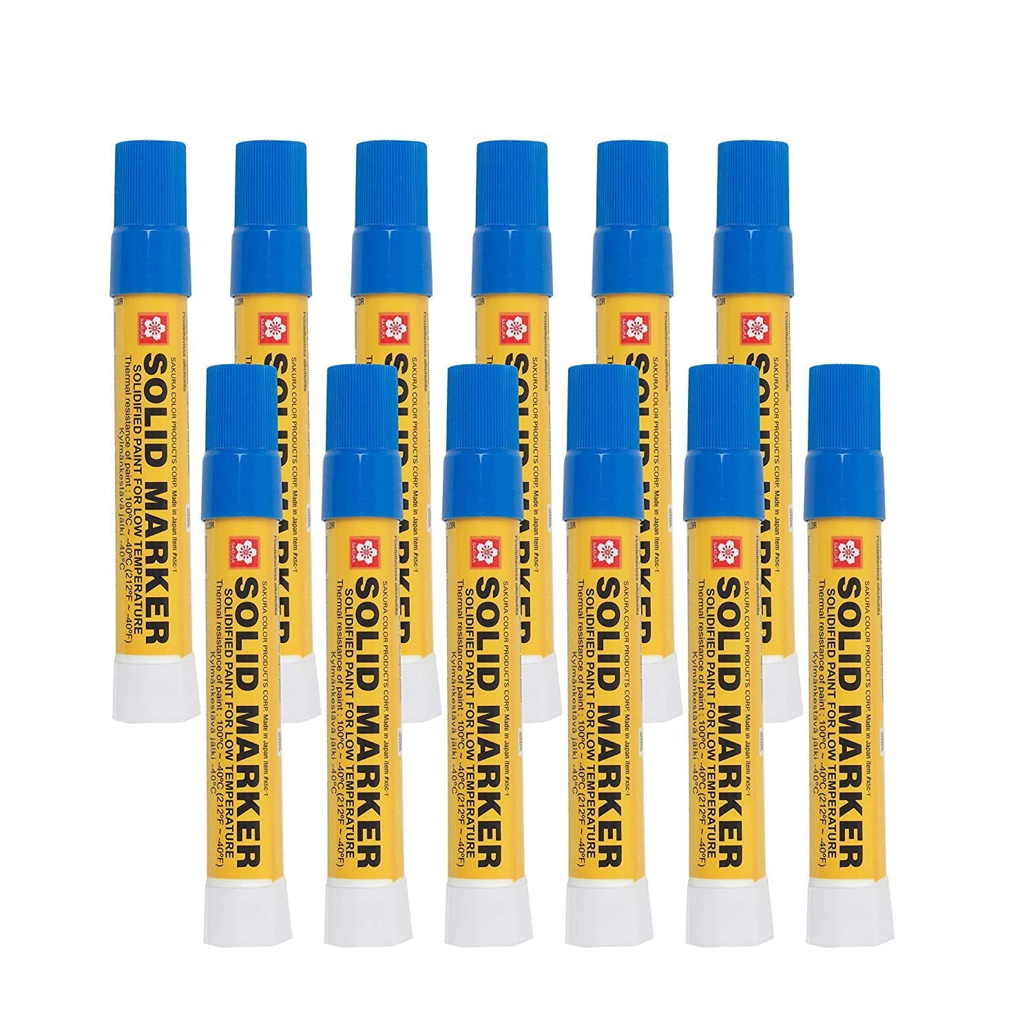 Sakura Solid Paint Markers with Twist Up Tip - Low Temperature Permanent Marker Pens - Window, Wood, & Glass Marker - Blue Paint - 1 Pack