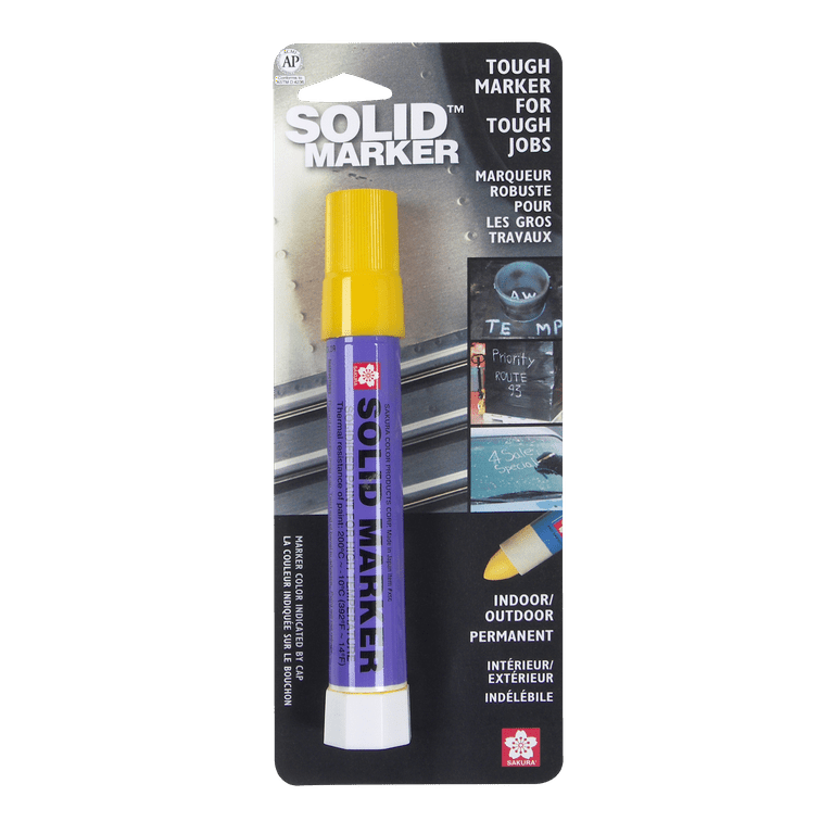 Sakura Solidified Paint Solid Marker, Yellow (Box Of 12) 