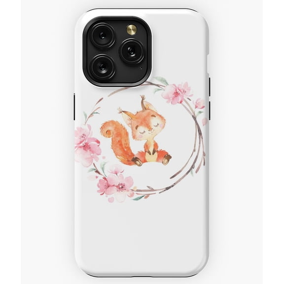 Sakura Squirrel Design Cherry Blossom G7609 Phone Case for iPhone17 16 15 14 13 12 11 Pro Max