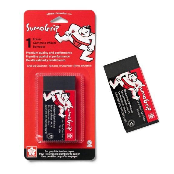 Sakura SumoGrip Premium Open-Cell Technology Block B300 Eraser, 1 Pk