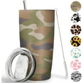 thumbnail image 1 of Tarot Tumbler with Lid and Straw 20 oz Travel Pink Tarot Print Cup Stainless Steel Vacuum Insulated Coffee Mug Tarot Lovers Gifts for Women and Men, 1 of 6