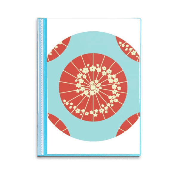 Sakura Umbrella Flowers Pattern Japan Book Sheet Protectors Portfolio Binder Folder