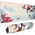 thumbnail image 1 of Sakura Watercolour Cherry Blossom Gaming Mouse Pad 31.5×11.8inch with Stitched Edges Extended Waterproof Desk Pads Non-Slip Rubber Base Large Keyboard Mat Computer Game Mousepad for Work/Office/Home, 1 of 6
