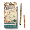 thumbnail image 1 of Sakura Zentangle Renaissance Tool Set - 1Black Micron Pen, 2Brown Micron Pens, 1White Charcoal Pencil, 1Black Graphite Pencil, 2Tortillions, 5 3.5" Tan Paper Tiles - Tan Zentangle Tiles- 12 Piece Set, 1 of 6