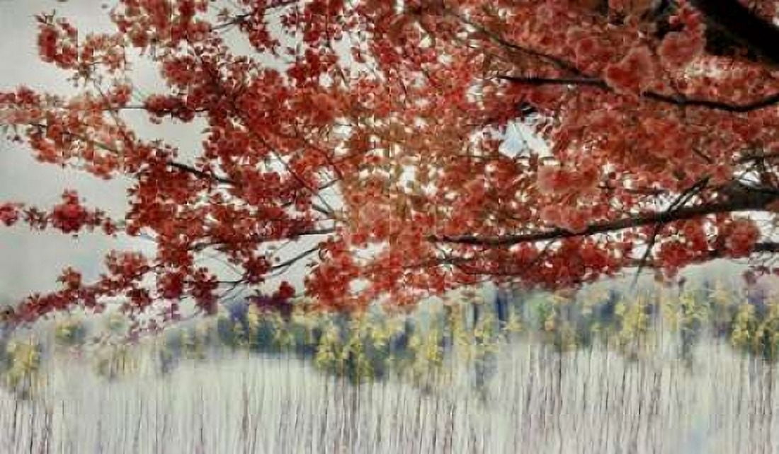 Sakura in the Lake II Canvas Art - Irene Weisz (24 x 36)