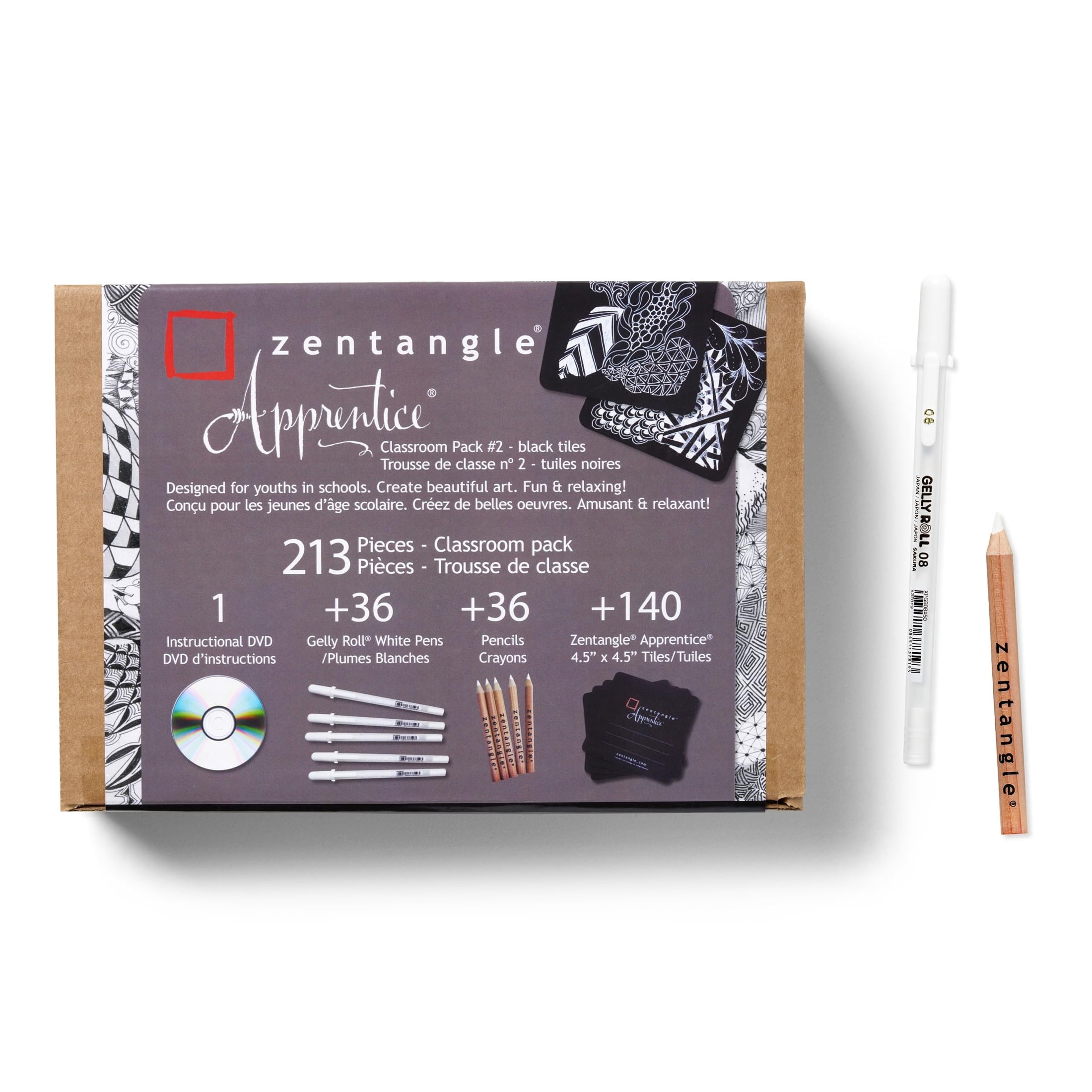 Sakura of America 1588296 Zentangle Apprentice Classroom Set No.2, Black