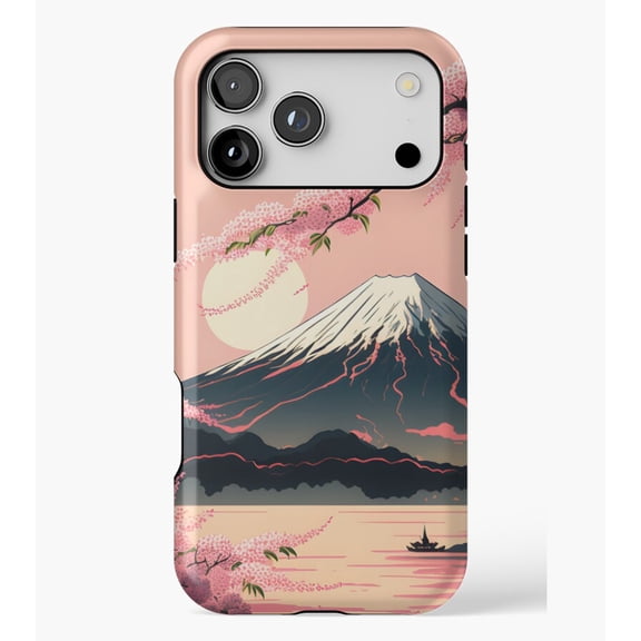 Sakura with the Mountain view in Japan M3370, Protective Case for iPhone 17 16 15 14 13 12 11 Pro Max – Modern Unisex Style