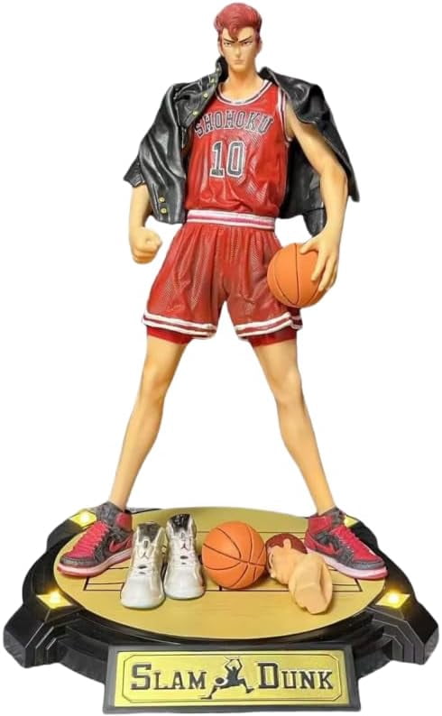 Sakuragi Figure Standing Replacement Head Sakuragi Hanamichi Anime Figures 33cm/12.9inch PVC Characters Souvenirs for Anime Fans Gifts