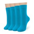 thumbnail image 1 of Sakusock Women's Combed Cotton Crew Casual Socks, 4 Pack, Blue, 1 of 5